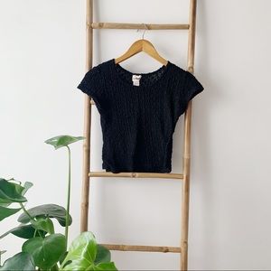 Vintage Black Popcorn Baby Tee